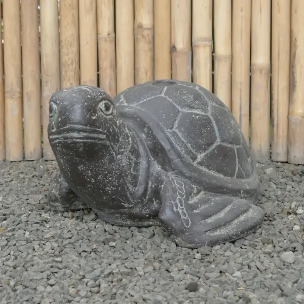 Product image 3 of the product “Turtle umbrella stand made of cast stone with diameter 4.5cm, deep hole 25cm and height 28cm (without plastic pipe inside) ”